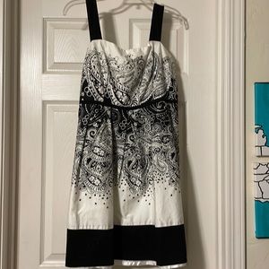 Black and White Print Dress